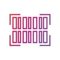 Barcode Gradient Icon Vector Illustration