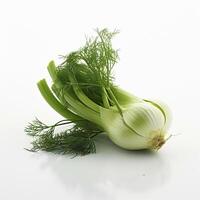 A green and white fennel vegetable Generated photo
