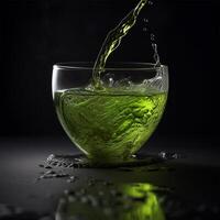 A green liquid Generated photo