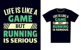 Running T Shirt Design Template Vector
