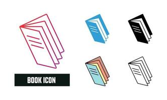 Book Icon Set Vector Illustration