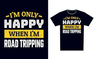 Road Tripping T Shirt Design Template Vector