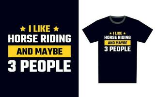 Horse Riding T Shirt Design Template Vector