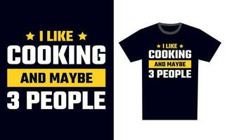 Cooking T Shirt Design Template Vector