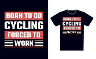 Cycling T Shirt Design Template Vector