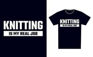Knitting T Shirt Design Template Vector