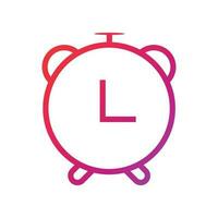 Alarm clock Gradient Icon Vector Illustration