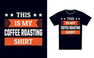 Coffee Roasting T Shirt Design Template Vector