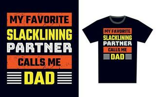 Slacklining T Shirt Design Template Vector