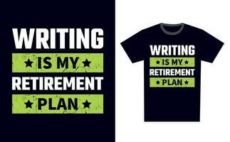 Writing T Shirt Design Template Vector