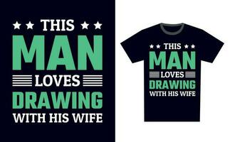 Drawing T Shirt Design Template Vector