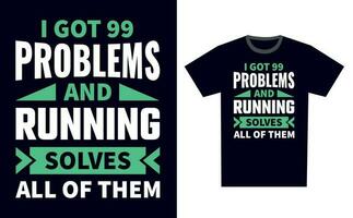 Running T Shirt Design Template Vector