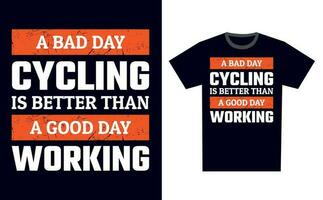 Cycling T Shirt Design Template Vector