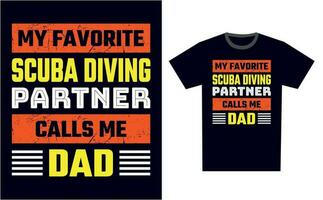 Scuba Diving T Shirt Design Template Vector