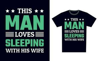 Sleeping T Shirt Design Template Vector