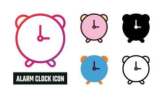 Alarm clock Icon Set Vector Illustration