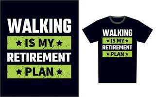 Walking T Shirt Design Template Vector