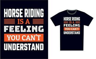 Horse Riding T Shirt Design Template Vector