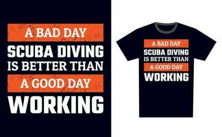 Scuba Diving T Shirt Design Template Vector