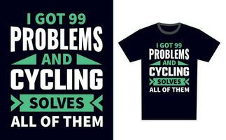 Cycling T Shirt Design Template Vector