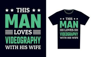 Videography T Shirt Design Template Vector