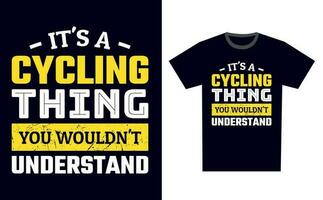 Cycling T Shirt Design Template Vector