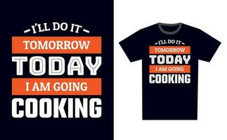 Cooking T Shirt Design Template Vector