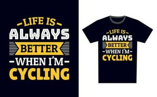 Cycling T Shirt Design Template Vector