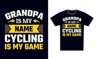 Cycling T Shirt Design Template Vector