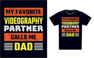 Videography T Shirt Design Template Vector