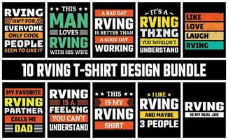 Rving T Shirt Design Set Vector