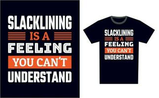 Slacklining T Shirt Design Template Vector