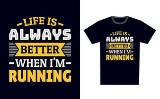Running T Shirt Design Template Vector