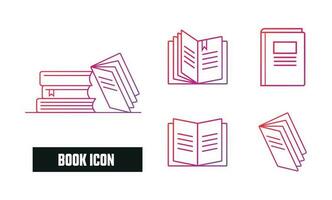 Book Gradient Icon Vector Illustration