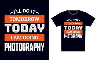 Photography T Shirt Design Template Vector