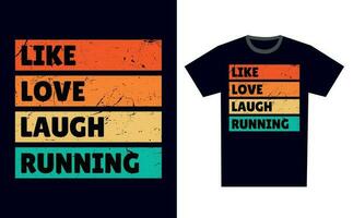 Running T Shirt Design Template Vector