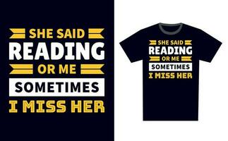 Reading T Shirt Design Template Vector