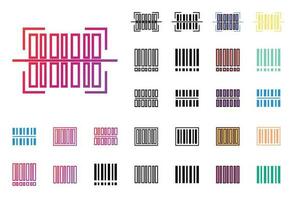 Barcode Icon Set Vector Illustration