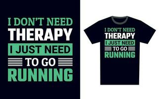 Running T Shirt Design Template Vector