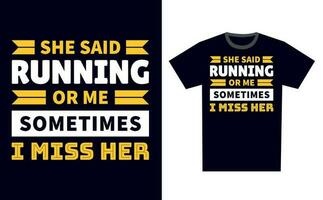 Running T Shirt Design Template Vector