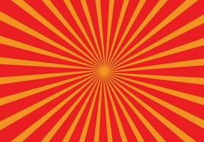 Radial Sunbeams On Red Background photo