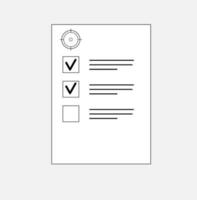 icon vector form checklist with check mark