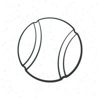 Doodle of tennis ball vector