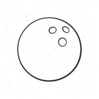 Doodle of bowling ball vector