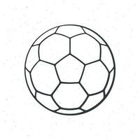 Doodle of leather soccer ball vector