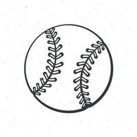 Doodle of baseball ball vector