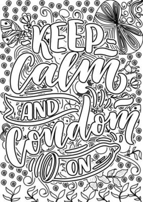 Calm Anxiety Adult Coloring Book: Over 50 Unique Designs Including  Uplifting Quotes