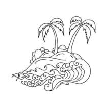 design illustration palm beach logo vector