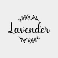 Hand drawn organic lavender flower logo template design.Logo for cosmetic, beauty,tea,oil,herb. vector