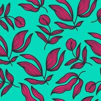 Hand Drawn Seamless Floral Pattern with Vintage Style. Flower Motif for Fashion, Wallpaper, Wrapping Paper, Background, Fabric, Textile, Apparel, and Card Design vector